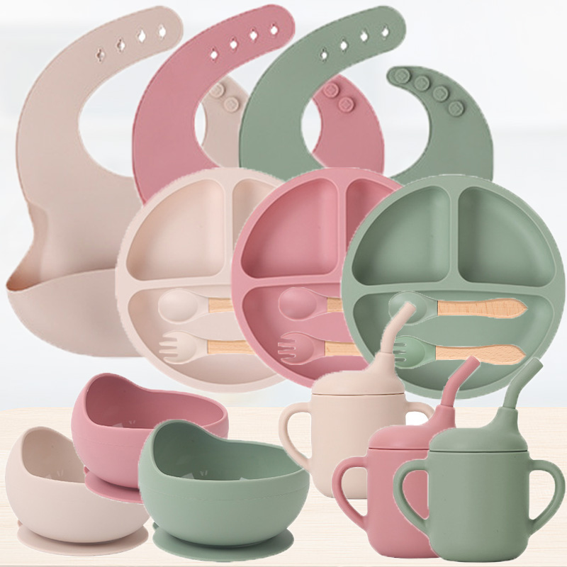 Baby Products Kit - Set di stoviglie in silicone per