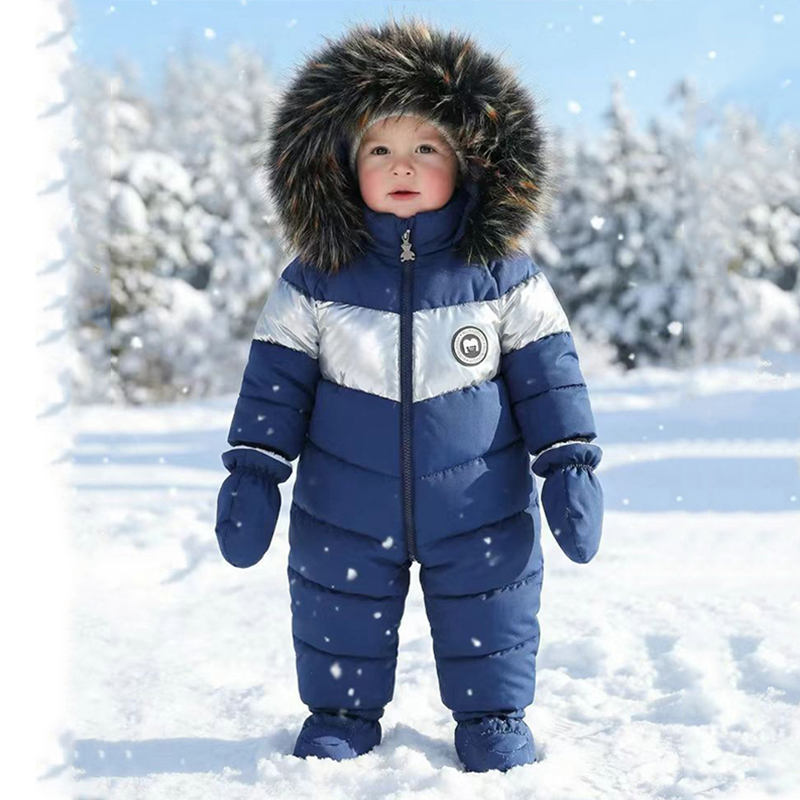 Baby Products Essential - Tutina Invernale per Neonati con Guanti,